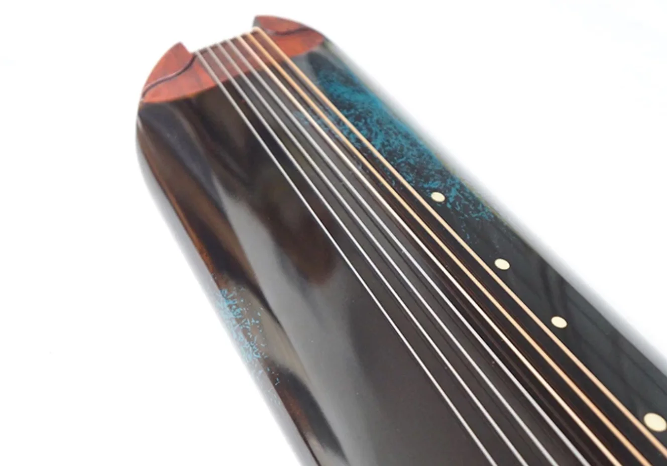 Hundun Style Guqin Old Chinese Fir Wood Blue Color Traditional Chinese String Instrument