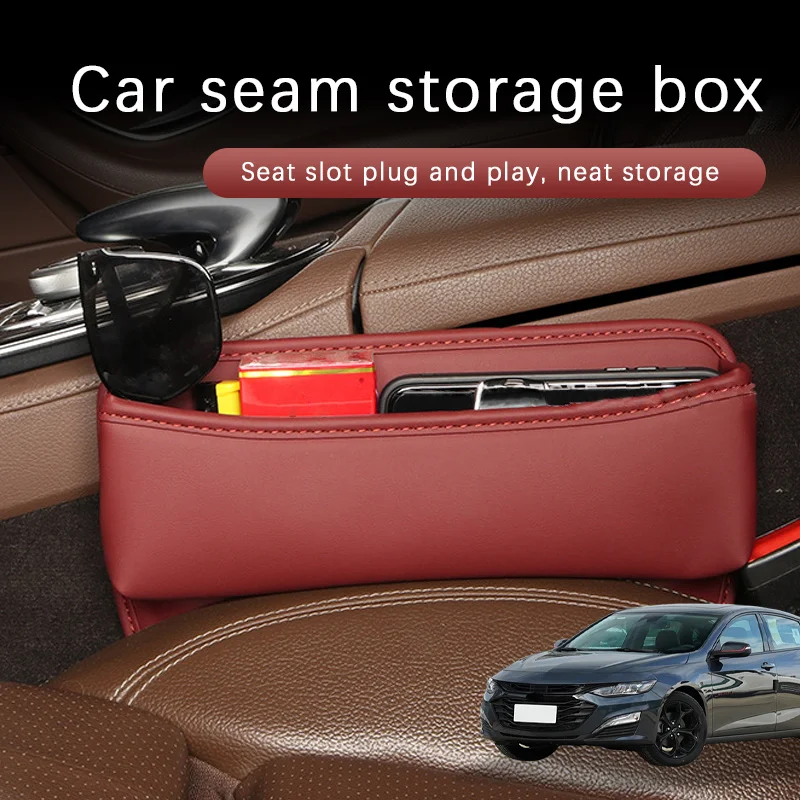 

Car Seat Gap Storage Box Driver Front Auto Seat Gap Filler Organizer Wallet Keys Card Storage Box For Chevrolet Malibu