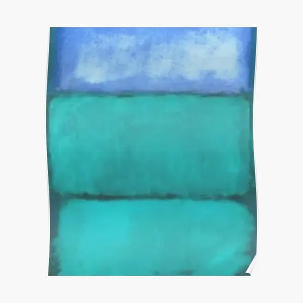 Turquoise Blue Homage By Mark Rothko Art  Poster Modern Decoration Art Room Decor Print Funny Mural Picture Vintage No Frame