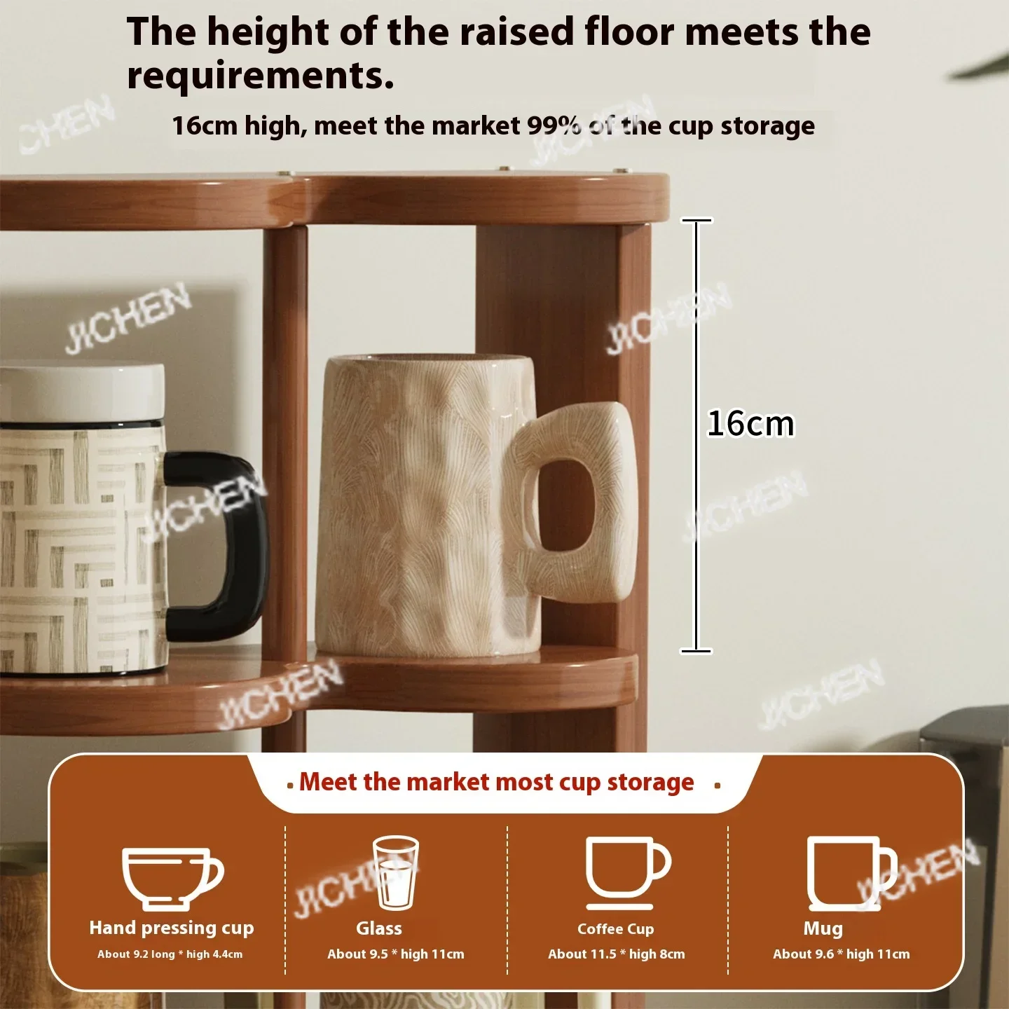 

Деревянная настольная полка для хранения чашек в стиле ретро, многосеточный стол, органайзер для чашек кофе, чая, полка для дисплея, ручное хранилище для кукол, домашний декор