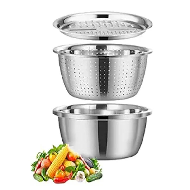 ABJY-حوض متعدد الوظائف ثلاثة في واحد مع قطع مبشرة وصرف حوض الخضار مناسب لحوض استنزاف المطبخ