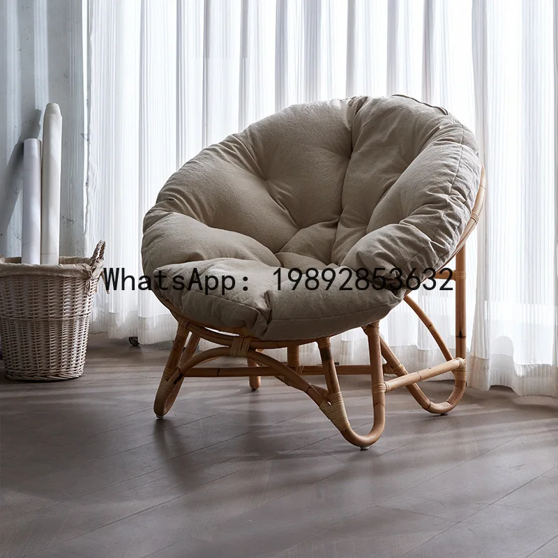 YFY Southeast Asian Rattan  Sun Lounger  Celebrity  Style Lazy  Wabi-Sabi Homestay Balcony Natural Rattan Woven