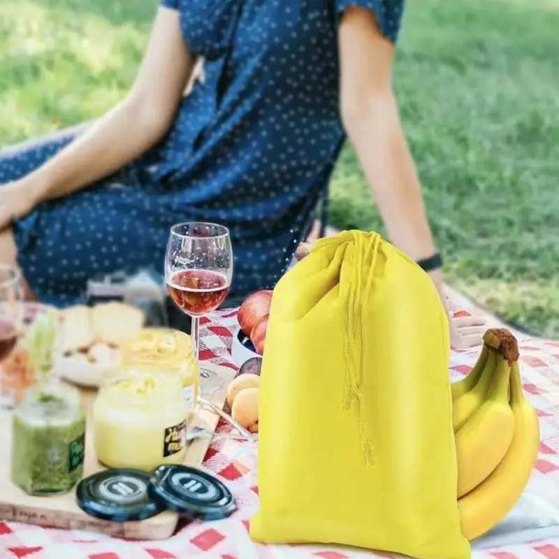 

1 шт., сумка для хранения бананов, сумка для хранения овощей, предотвращающая развертывание, свежесть, сумка на шнурке, легкая, удобная