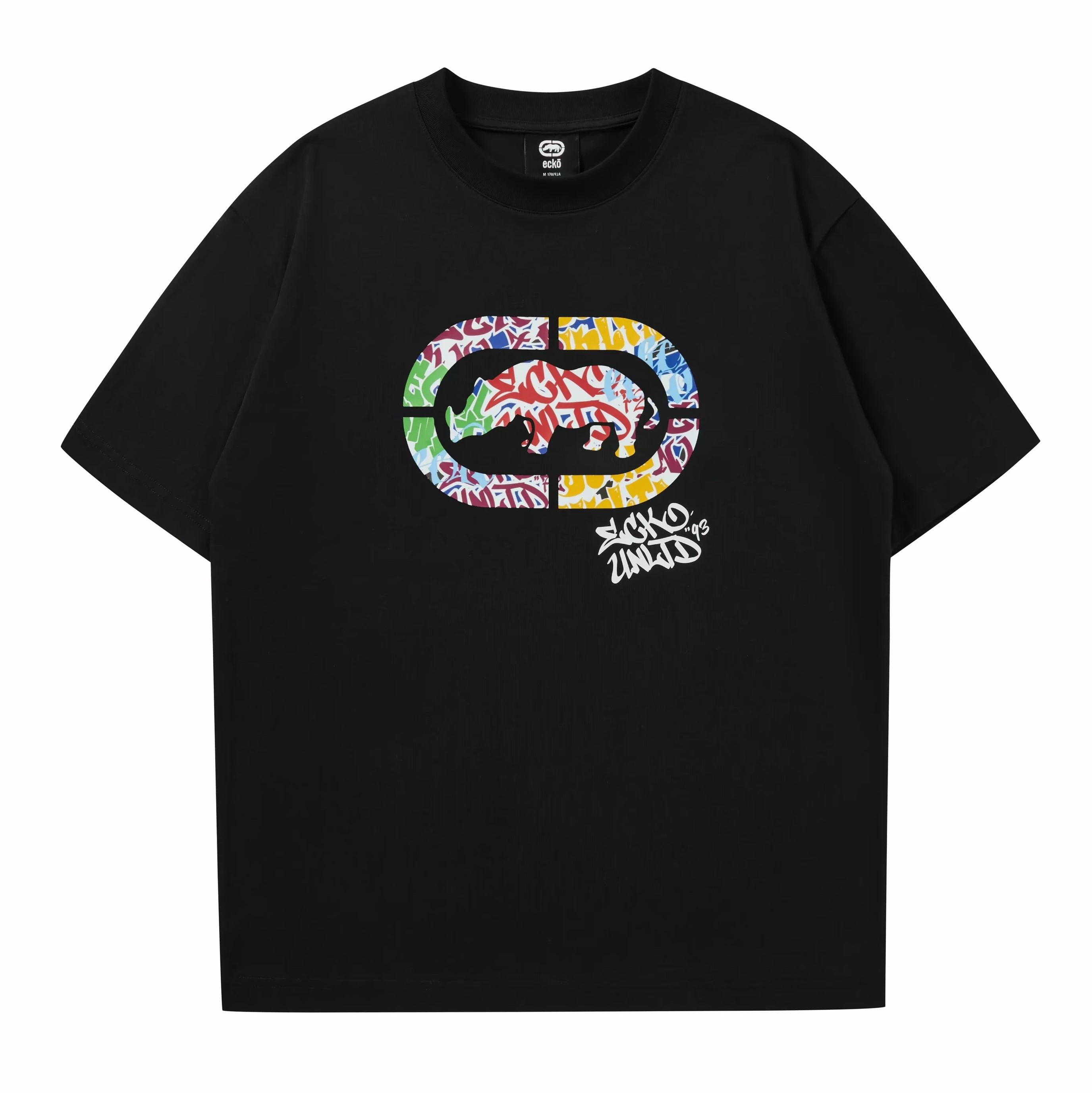 ECKO 2026 new color rhinoceros T-shirt, men's and women's street fashion pure cotton, hip-hop rap skateboard ECKO short sleeved