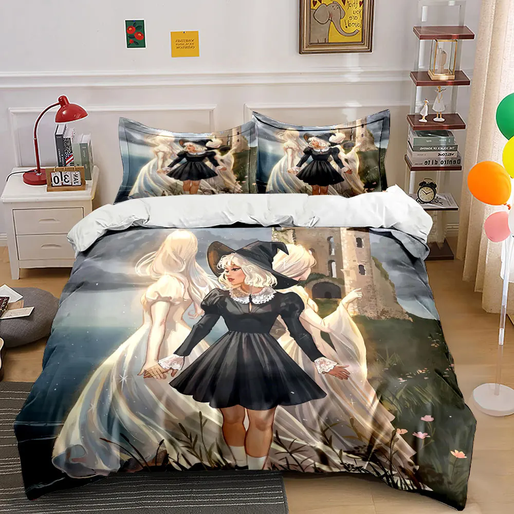 Magical Fantasy Costume Set Bedding Set with 1 Duvet Cover 2 Pillowcases Single Double King Queen, Gift