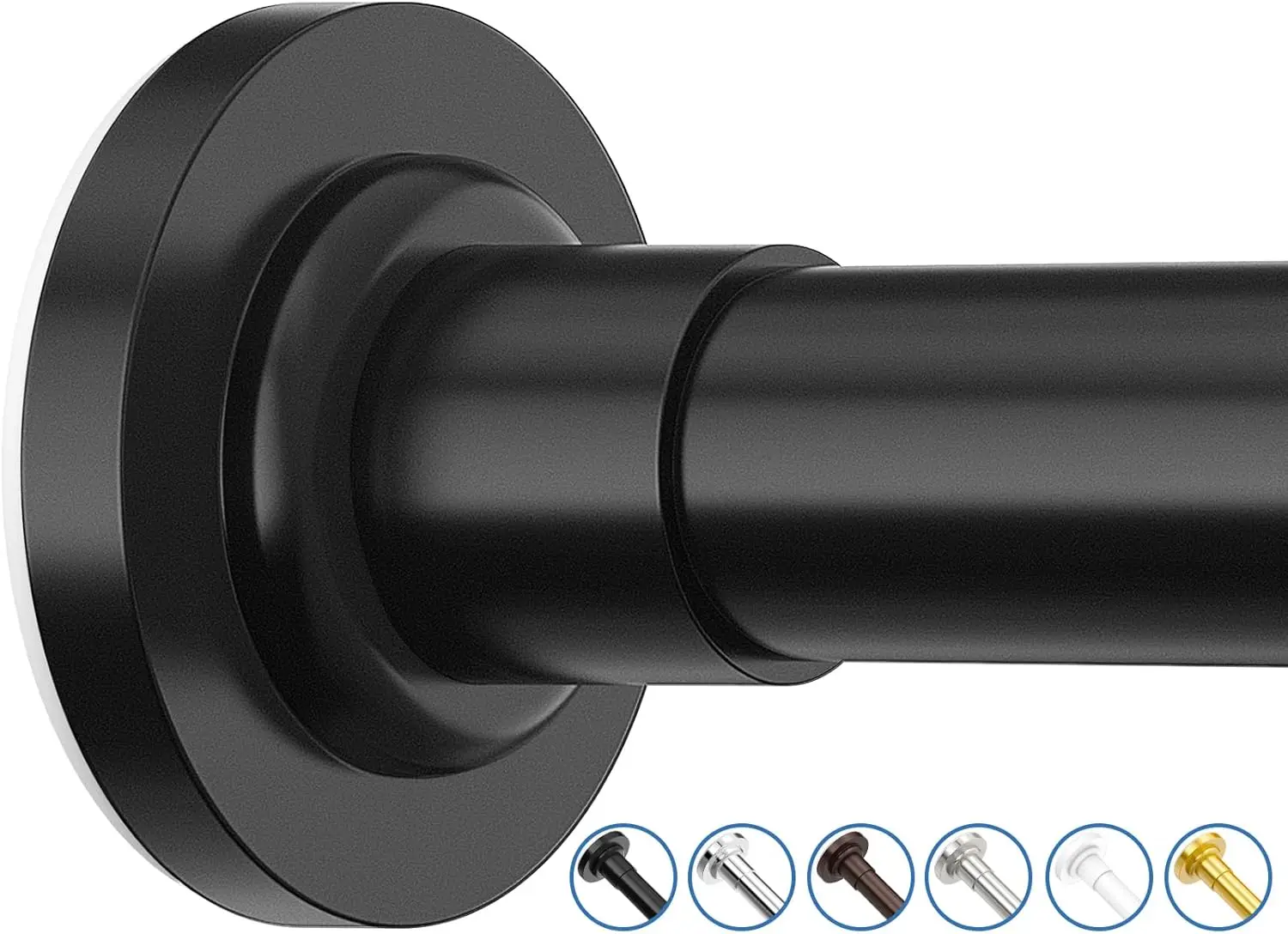 

Adjustable Shower Curtain Rod 32-75 Inch, No Drill Tension Rod Stainless Steel, Anti-Slip & Rust Proof for Bathroom