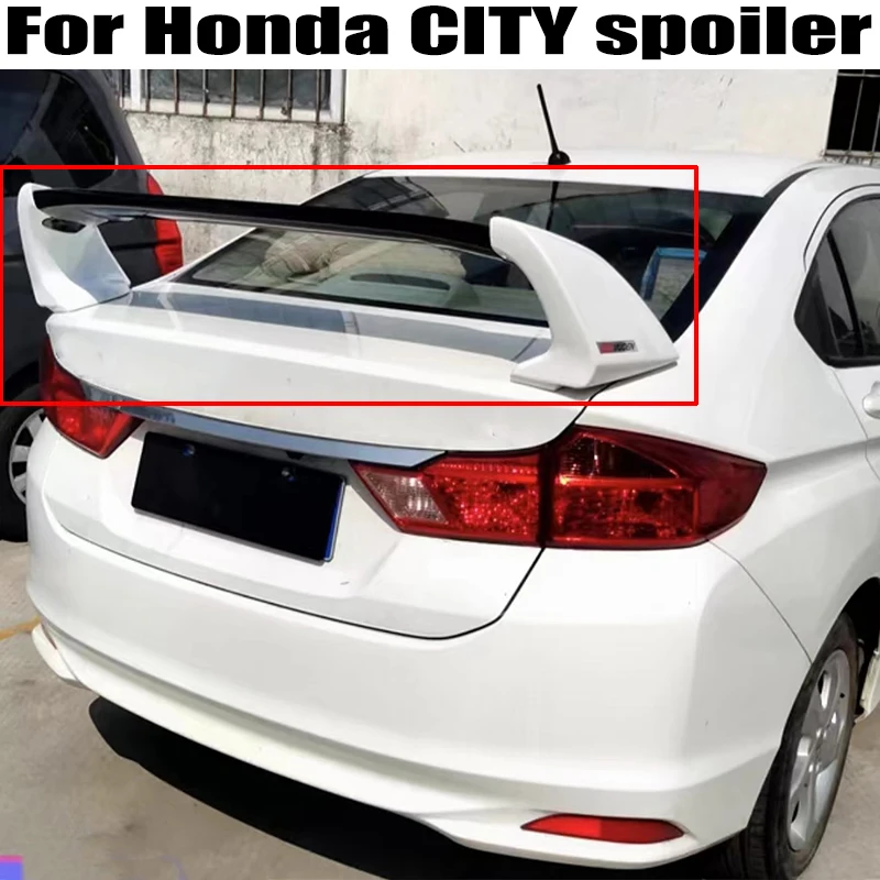 Dla spojlera Honda CITY 2009 2010 2011 2012 2013 2014 2015 2016 2017 2018 2019 ABS plastik tylna pokrywa bagażnika spojler skrzydłowy płat