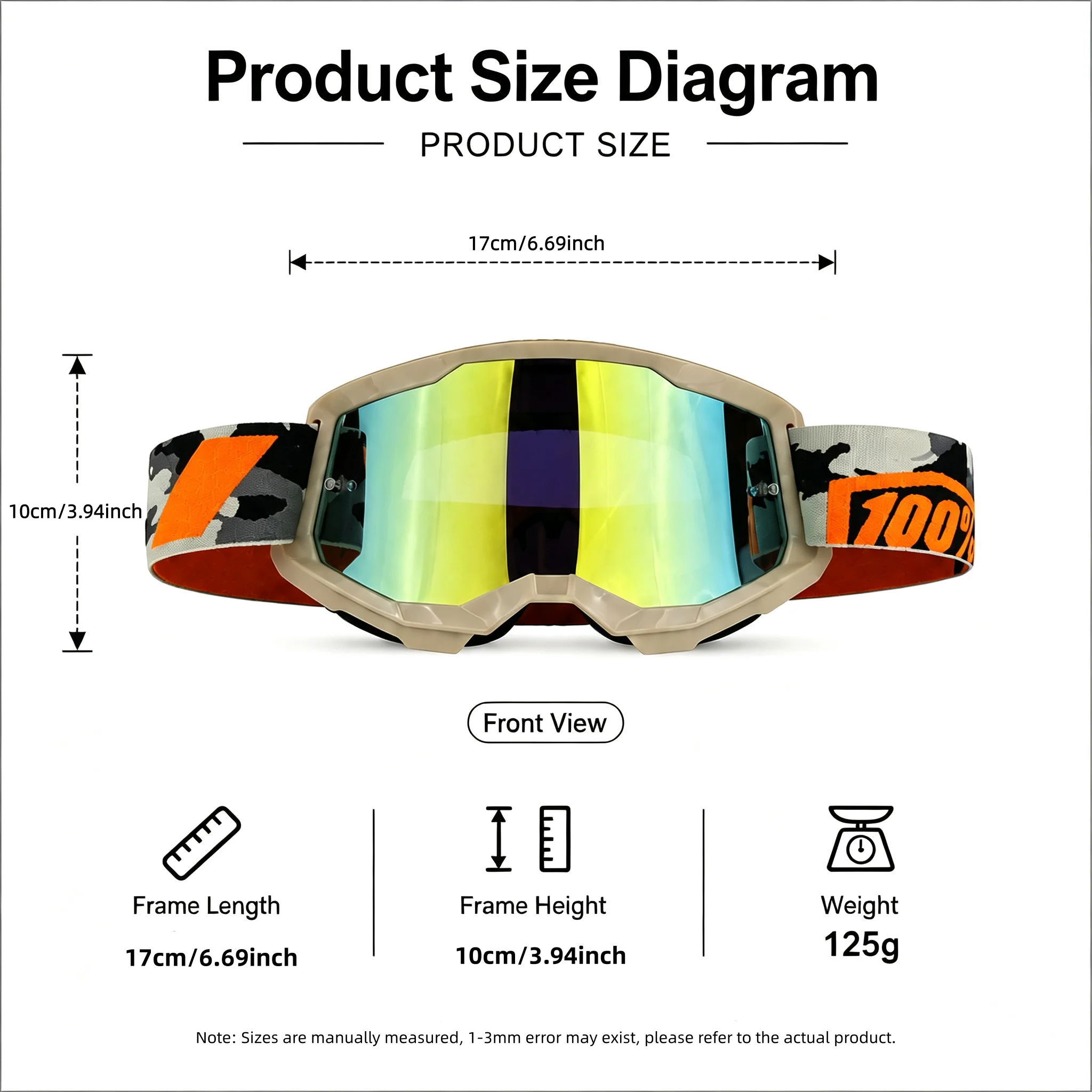 High‑Quality MX ATV Motocross Goggles, Desert Rally Eyewear, Wind‑Dust‑Resistant UV400 for Cycling Skiing & Outdoor Sports