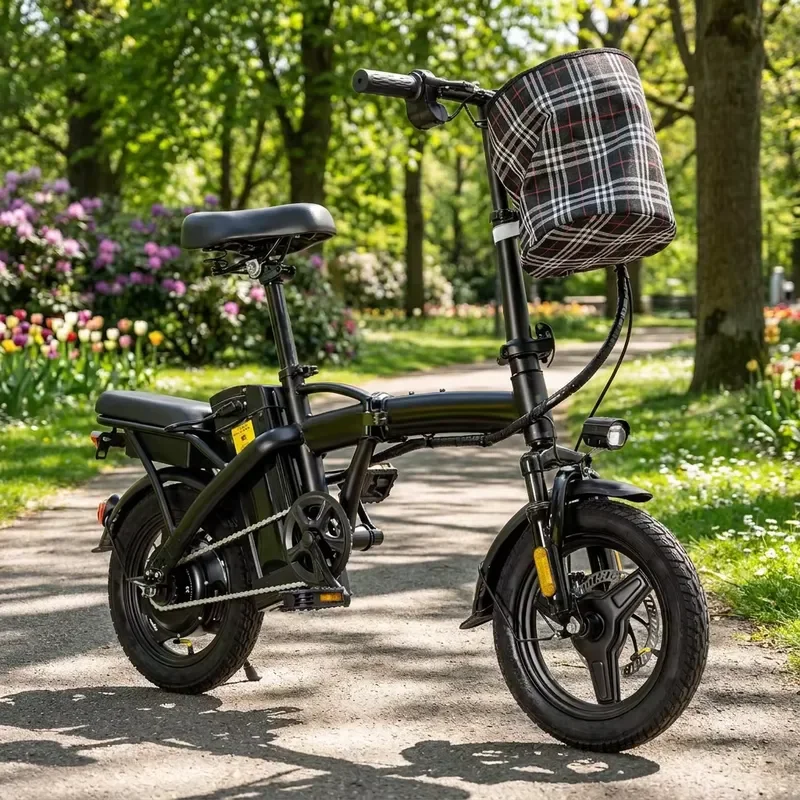 2026 20KG Lightweight 14 Inch Folding Electric Bike with One-click Folding Design for Urban Subway Transfer Commuting