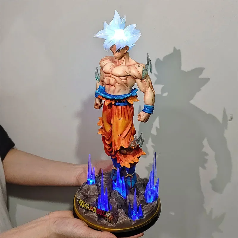 

Dragon Ball 32cm Ultra Instinct Goku Figure Gk Anime Figure Large Luminous Pvc Collectible Model Statue Doll Toy Children's Gift