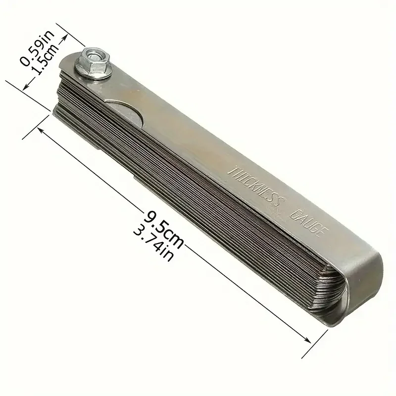 89A32 Feeler Gauge Portable Durable Various Specifications Arc Stainless Steel Feeler Gauge Gap Gauge Rangefinder 1pc