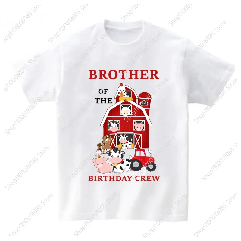 Farm Tractor T-shirt Boys and Girls Birthday Theme T-shirt Family Matching Customized Mom, Dad, Grandpa, Grandma T-shirts