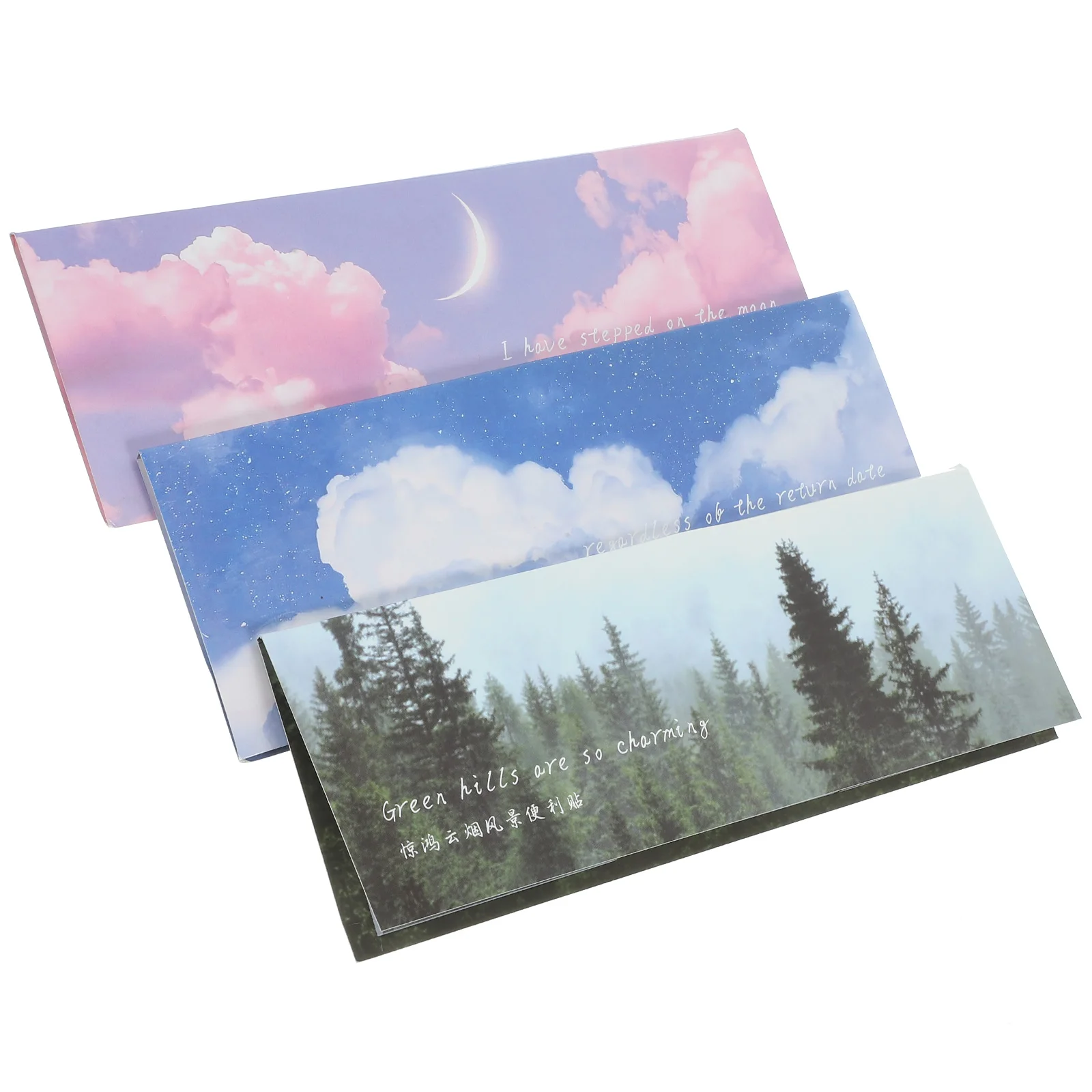 

360 Pcs Sticky Stickers for Mountains Notes Self-stick Memo Pads Double Offset Paper