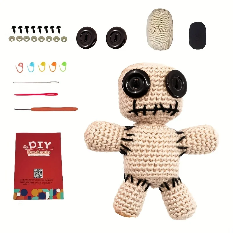 

Puppet Doll DIY Crochet Kit with Easy-to-follow Yarn DIY Knitting with Step-by-Step Video Tutorials Crocheting Crafting Crafts