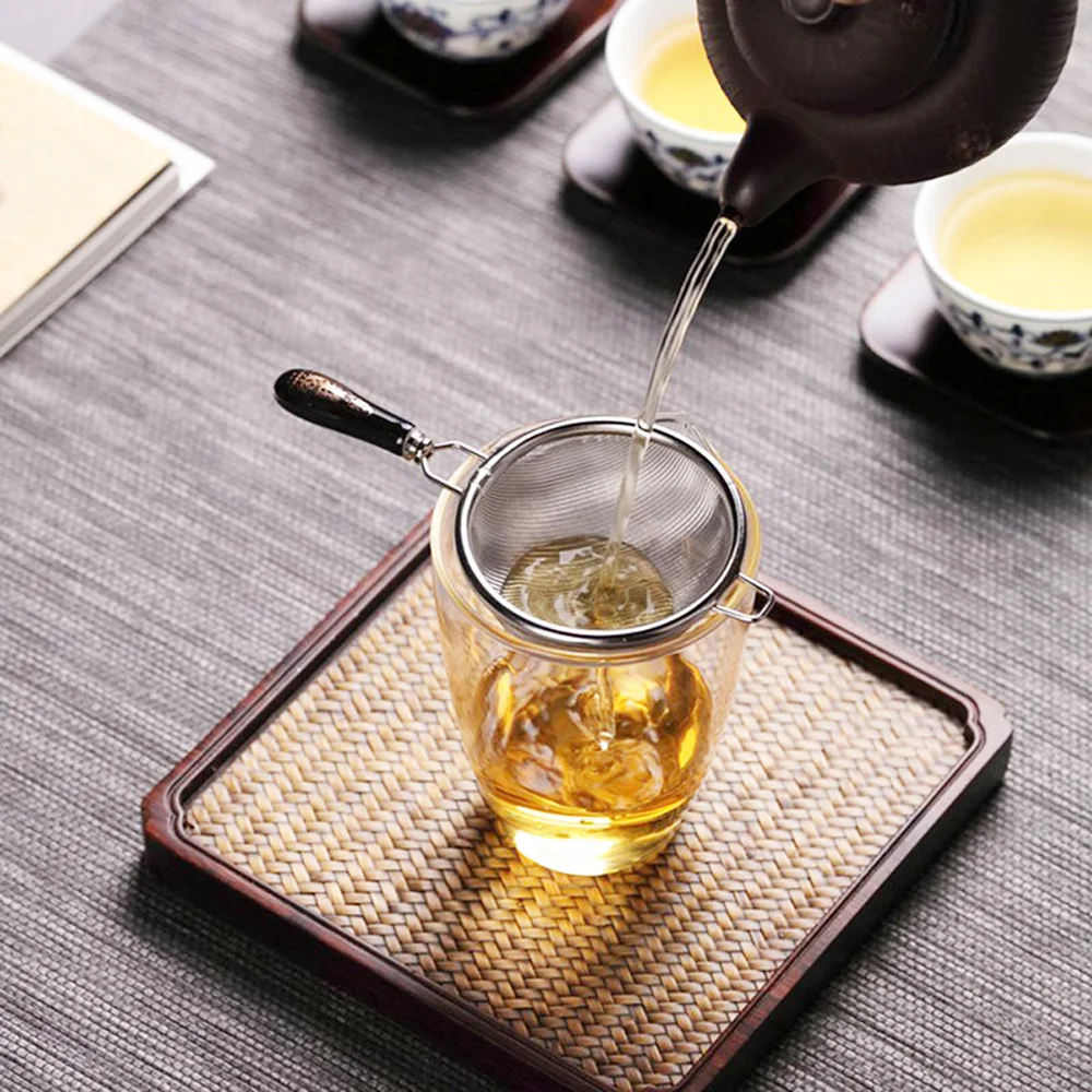 

Ceramic Handle Reusable Spice Teaware Mesh Loose Leaf Strainer Filter Tea Tool Coffee Filter Tea Infuser Tea Strainer