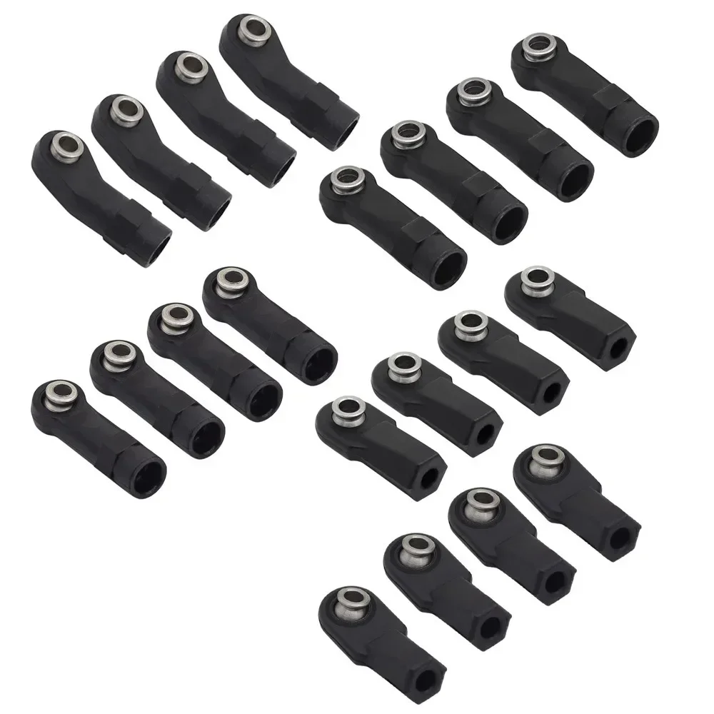 10pcs Plastic M4 Rod End Link Linkage Balls Joint Head For 1/10 Rc Car Crawler Axial Scx10 Ii 90046/47 Trxs Trx4 Trx6