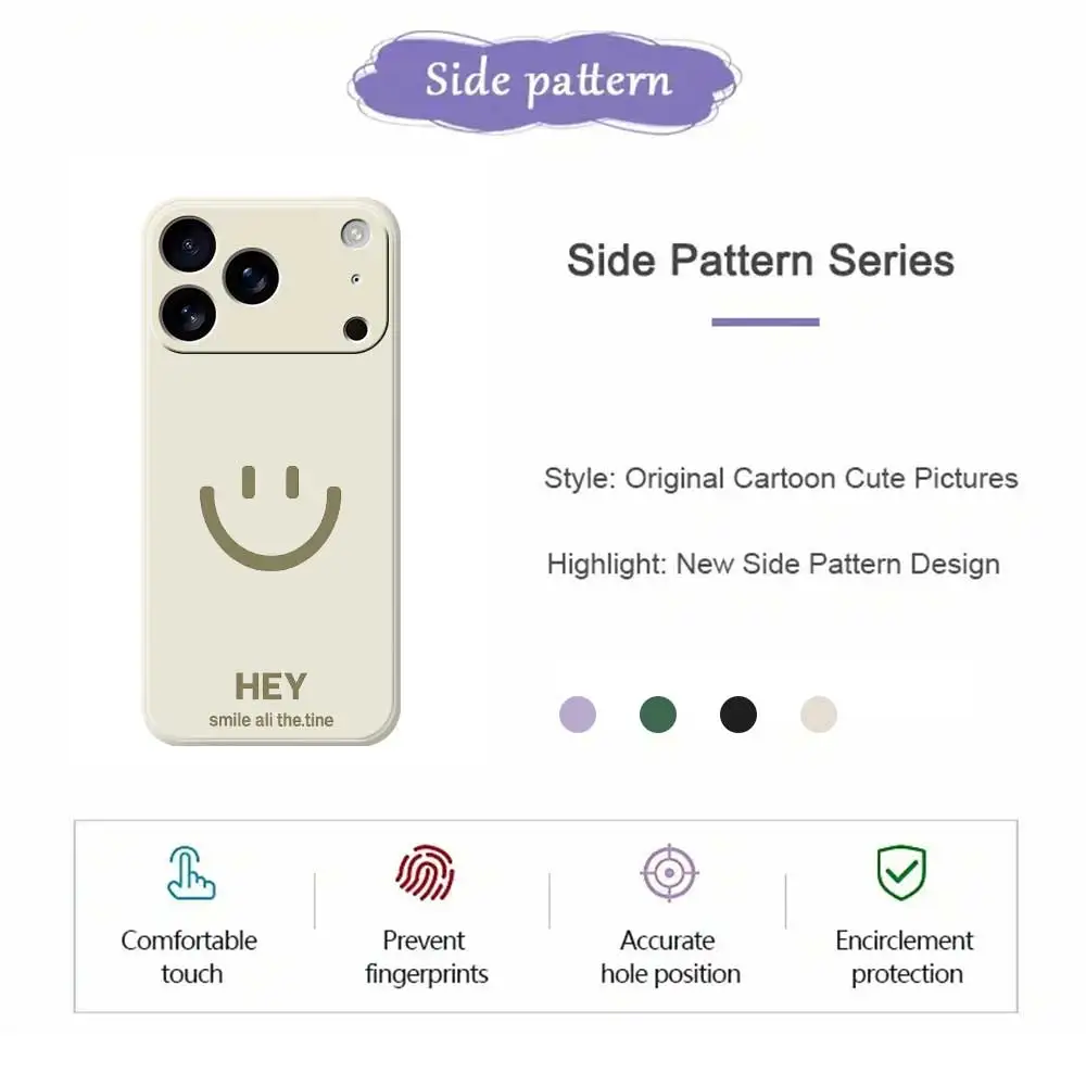 Super Curing Smiley Face Phone Case For iPhone 17 Pro Max 17 Air 16 15 14 Plus 13 12 11 Pro Max XS Max 16E Silicone Soft Cover