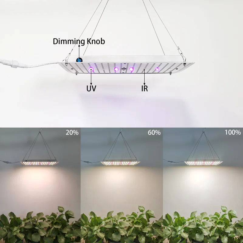 Dimmable Timer 120W Full Spectrum UV IR PCB Board Grow Light 4000K 660nm SMD Lamp LED for Growing Flower Seeds Stage