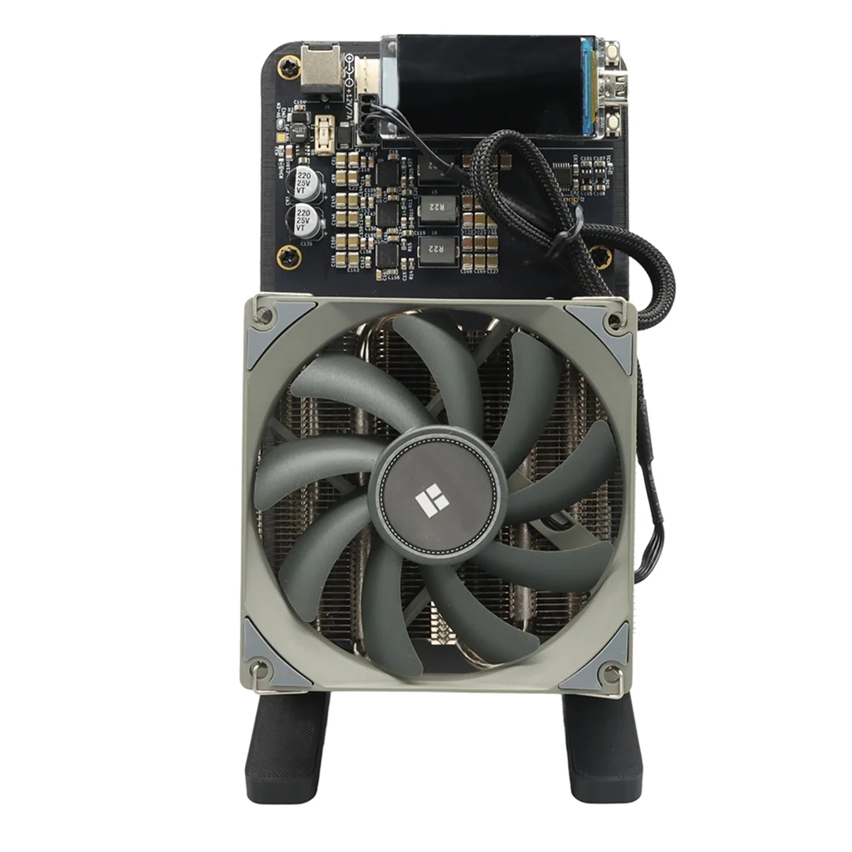 حار AC18 NerdQaxe ++ BTC سولو مينر 4.8T-5TH/S 4XBM1370 ASIC رقاقة 80 واط مفتوحة المصدر بيتكوين التشفير مينر التعدين الصامت الاتحاد الأوروبي التوصيل