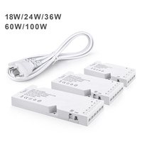 100-240V AC To DC 12V Power Adaper 36W 60W 100W LED Strip Driver Transformer With Dupont Port For LED Cabinet Light Power Supply
