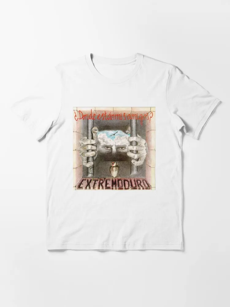 

Extremoduro ¿Dónde están mis amigos Album Cover Introspective Art Graphic T-Shirt – Spanish Hard Rock Band Emotional Theme