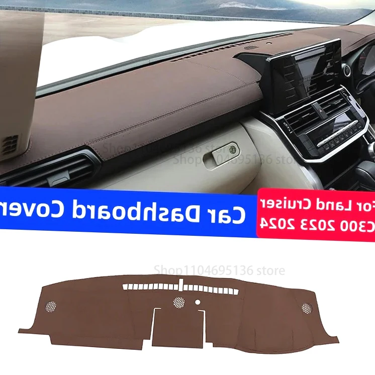 

Новый! Для Toyota Land Cruiser LC300 2022 2023, чехол на приборную панель автомобиля, матовый кожаный козырек от солнца, коврик для приборной панели, нескользящий коврик Carpe