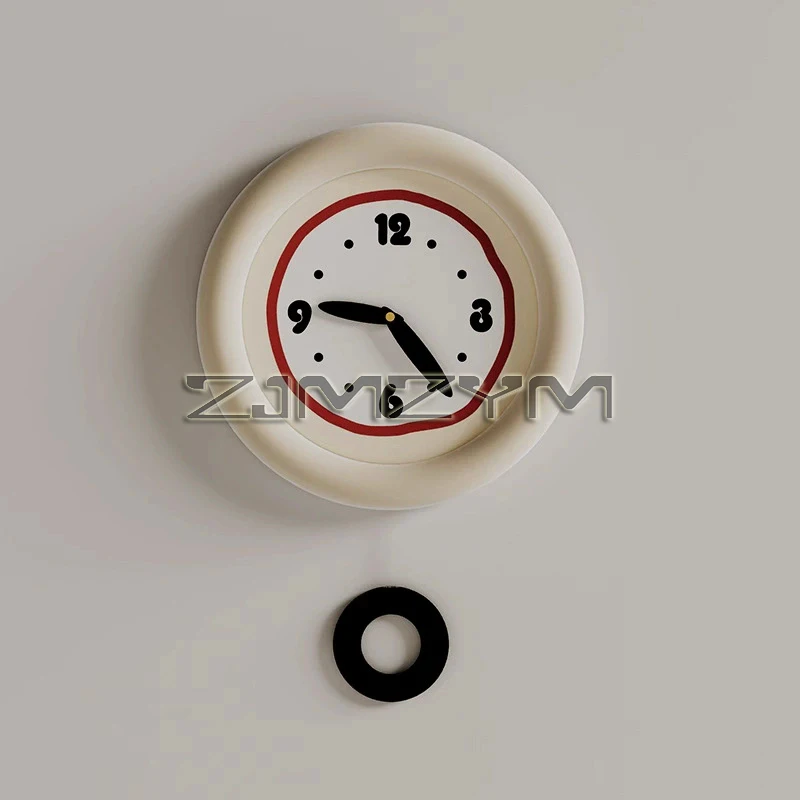 Kreative Wanduhr, Wohnzimmer-Esstisch, personalisierte und kreative Dekoration, wandmontierte Schaukeluhr, Schlafzimmeruhr