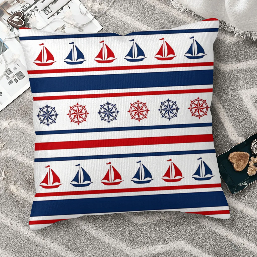 

Nautical Design Cojines Throw Pillow Case Navigation Cushion Home Sofa Chair Print Decorative Coussin