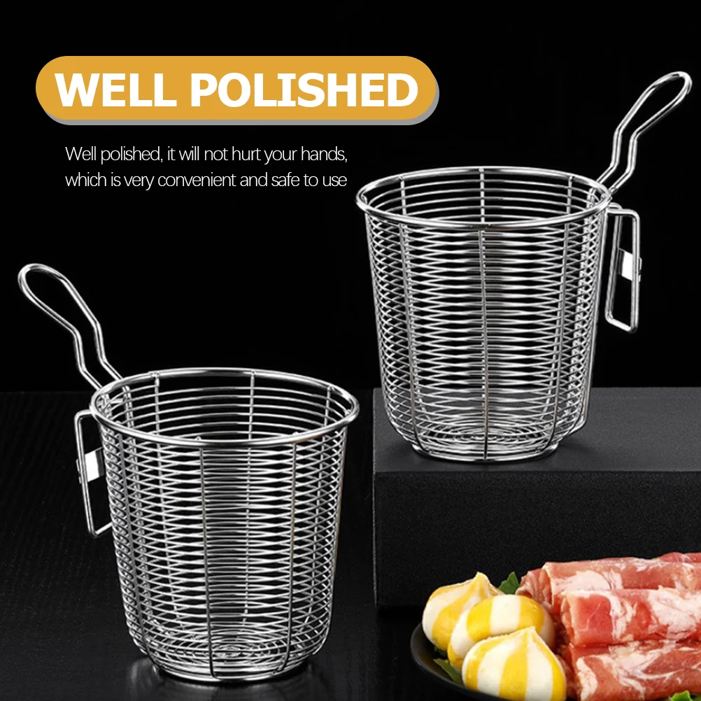 Hot Pot Colander Practical Noddle Strainer Large Capacity Stainless Steel Mesh Pasta Spider Fettuccine