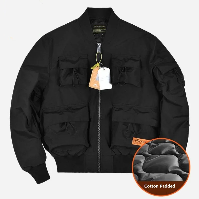 New Alpha Martin Winter and Autumn Thicken Baseball Coat Flight Pilot Jacket Men Casual Loose Cargo Military Tactical Jacket