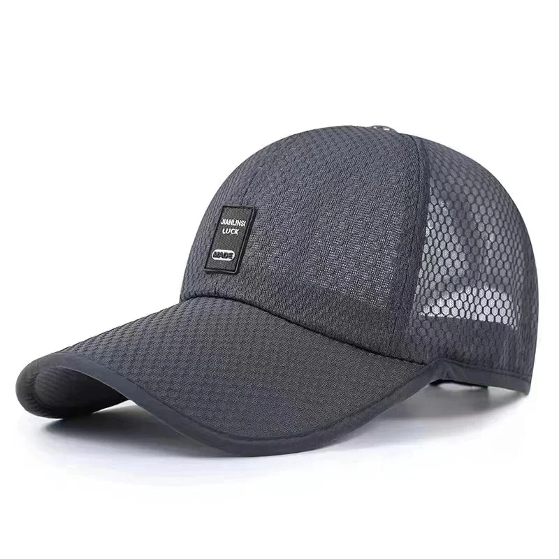 Men's Mesh Baseball Cap Breathable Summer Caps Dad Hat Outdoor Fishing Hats Bone Gorras Snapback Trucker Cap