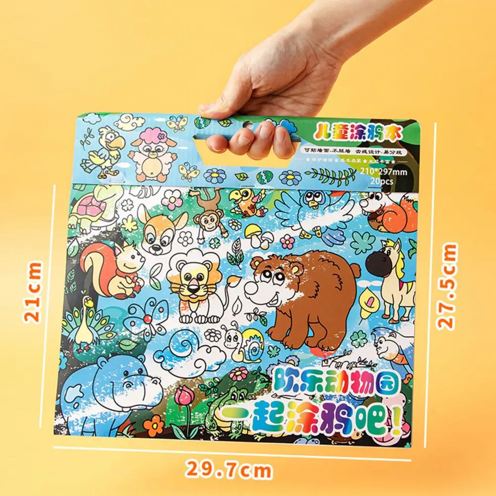 Durable Vegetal Pattern Drawing Book para crianças, Coloring Book, Paper Book, Graffiti