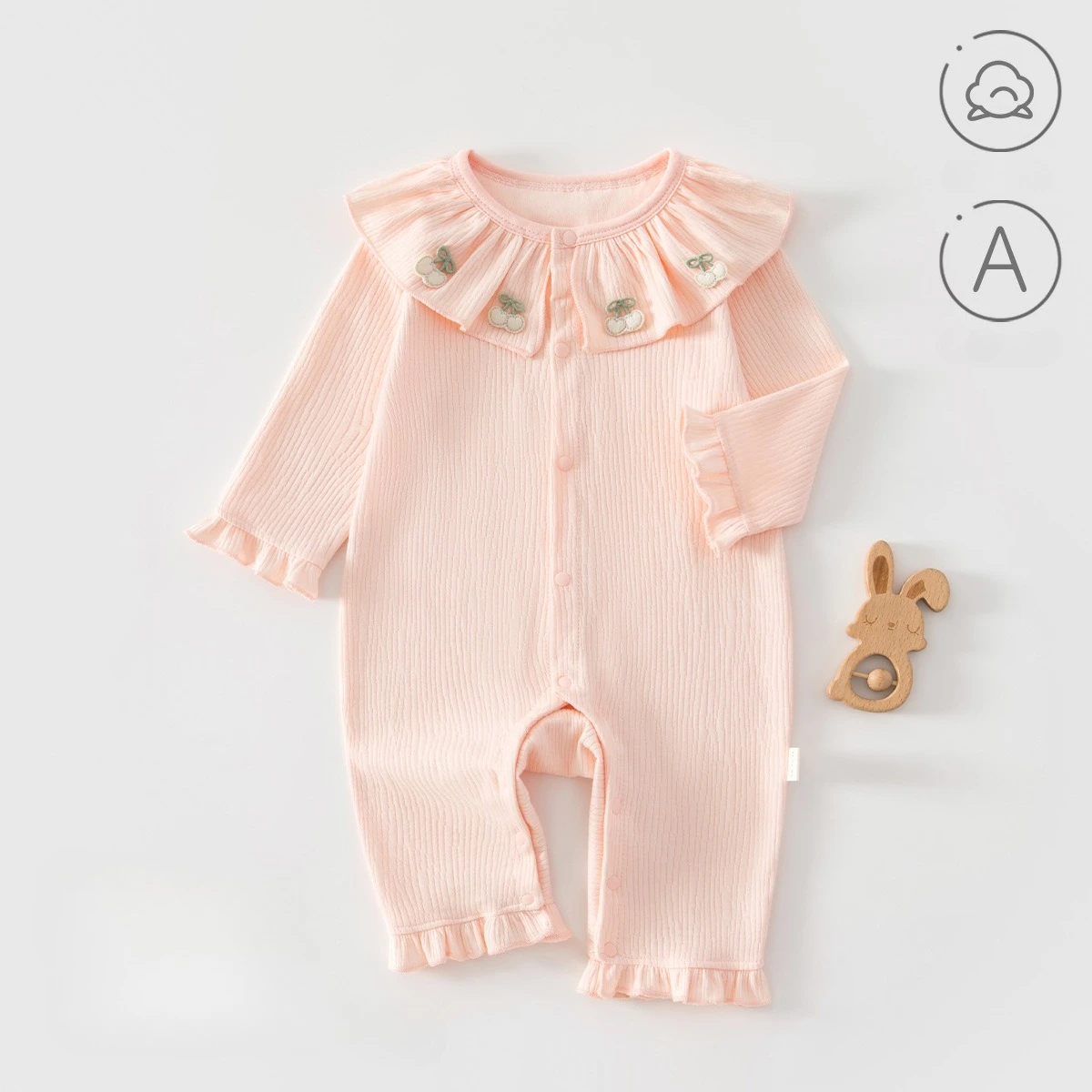 

Хлопковый бесшовный комбинезон с длинными рукавами для маленьких девочек, боди для новорожденных, весенне-осенняя одежда на все сезоны, мягкая, приятная для кожи одежда для детей 0-24 месяцев