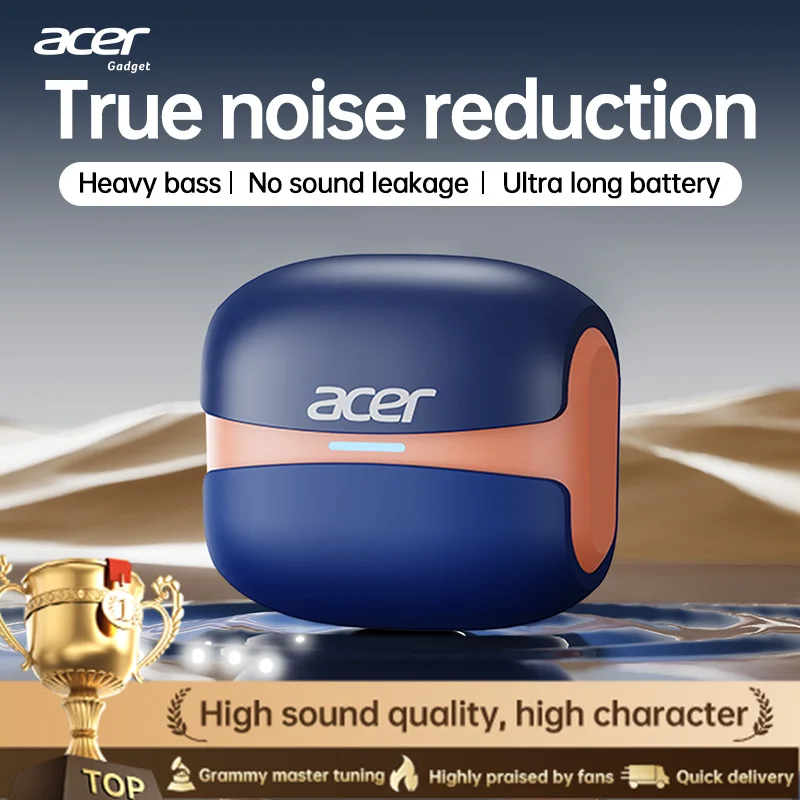 Acer Ohr548 Casque Bluetooth sans fil Conception intra-auriculaire Anc Rduction active du bruit Confortable pour les appels et port pendant le sport, la course et le fitness Compatible avec tlphones mobiles, tablettes et ordinateurs portables