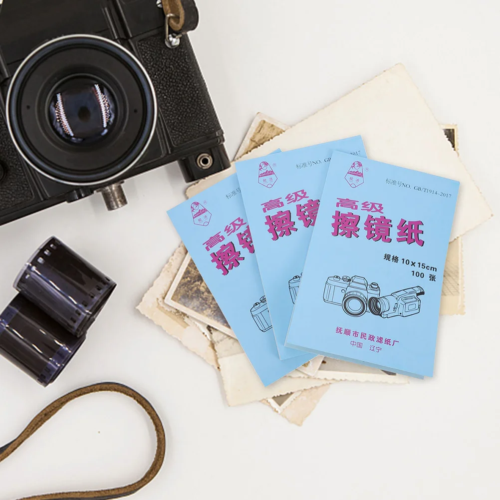 

5 Books Lens Cleaning Tissues Safe for Delicate Surfaces Reusable Grade Paper for Eyeglasses Camera Lenses Computer Screens and