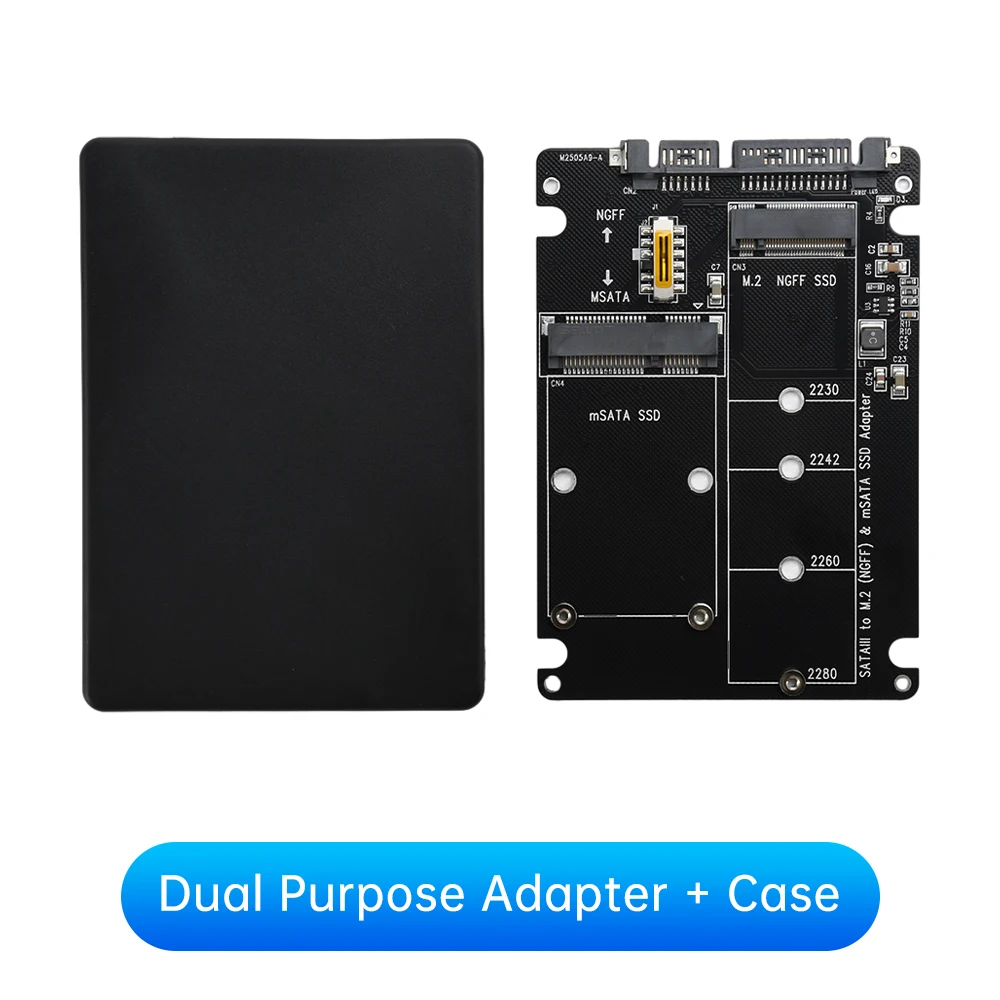 M. 2 Solid State SSD to SATA 3.0 External Hard Disk Box NGFF MSA to Serial Port Adapter Dual Use 2-in-1 Adapter Board