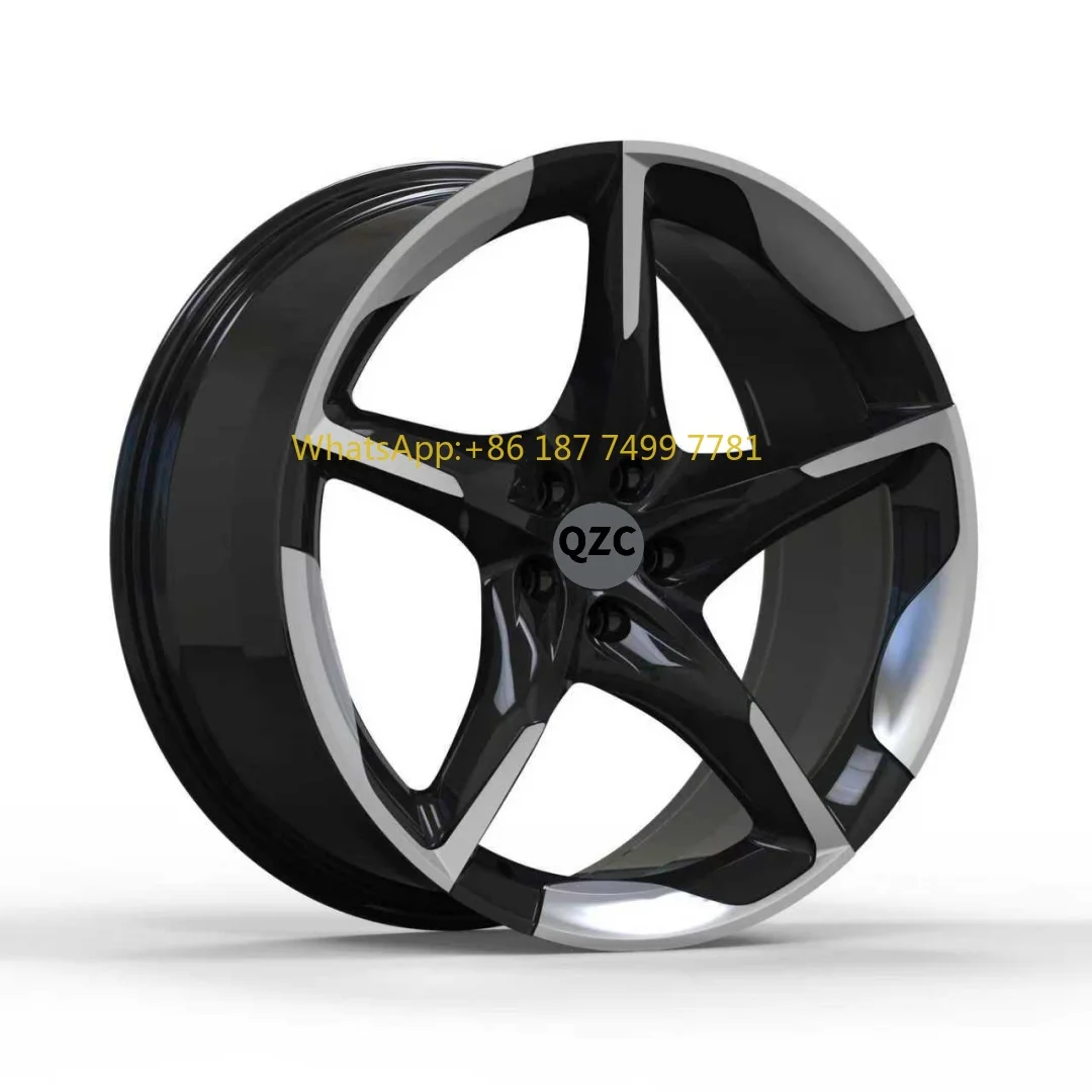 

6061-T6 Alloy Racing Monoblock Car Rims 17-22 Inch Gloss Black Brushed Forgged Forged Wheels New Condition Five Spoke Design