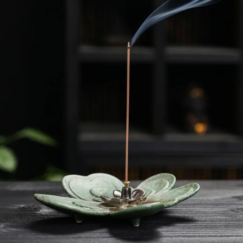 Ceramic Crafts Stick Incense Holder Creative Tea Pot Aromatherapy Burner Indoor Tea Ceremony Decoration Fragrance Base