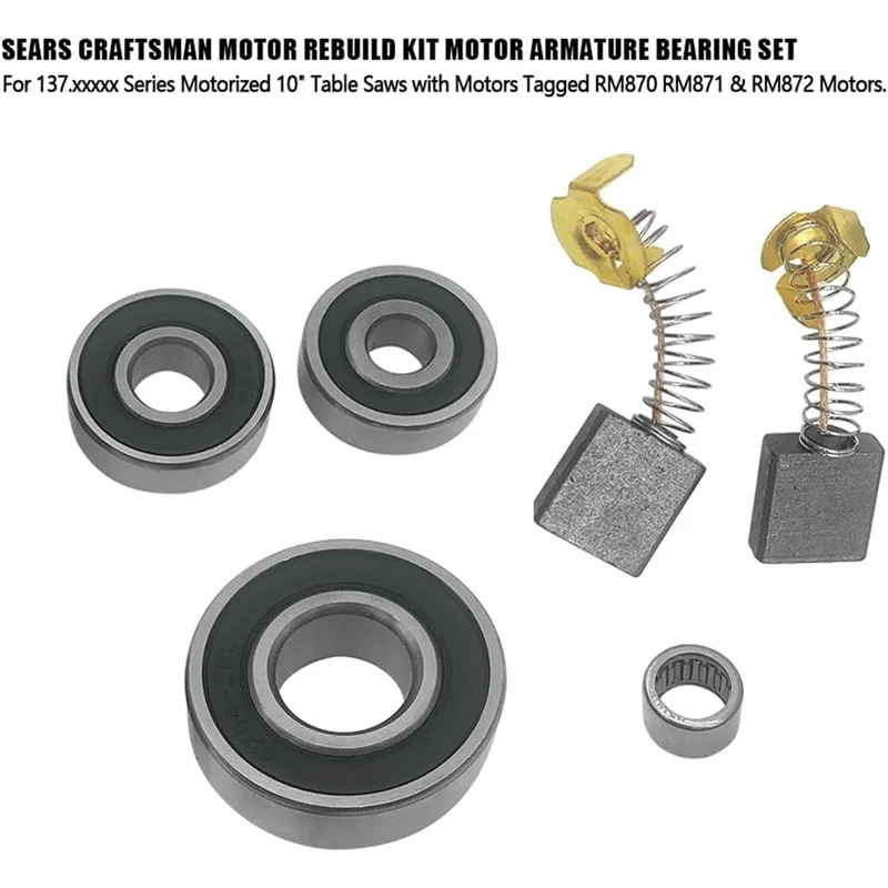 

Комплект для восстановления двигателя SNNE-rMotor для Sears RM870 RM871 RM872 Двигатель настольной пилы для моторизованного 137.Xxxxxx