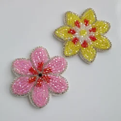 Fashion DIY rainbow sun beaded patches for clothes rhinestone appliques clothing sew on parches Embroidery