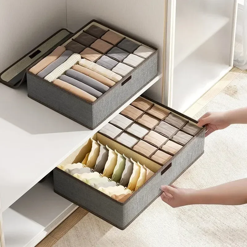1Pcs Washable Underwear  Storage Compartments Drawer Type Three in One Wardrobe Organizer Clothes Foldable Socks Home organizer