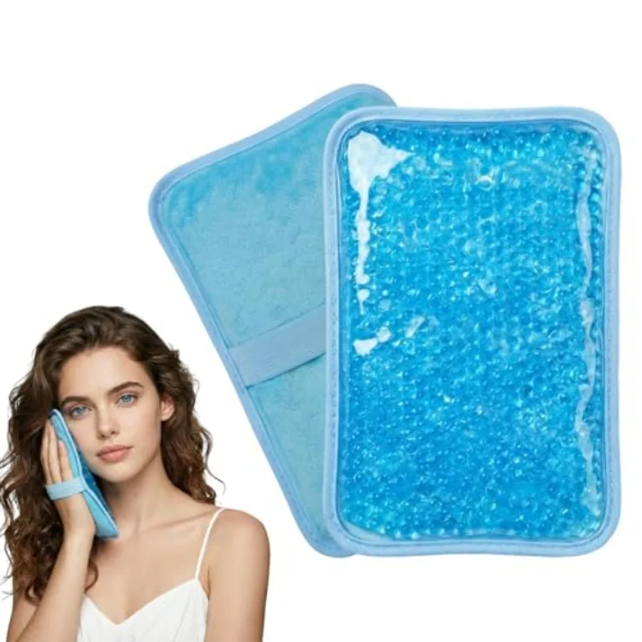 

Ice Pack with Strap Flexible Gel Pack for Targeted Hot and Cold Therapy, Gel Bead Ice Pack for Knee Shoulder Back or Wisdom Too