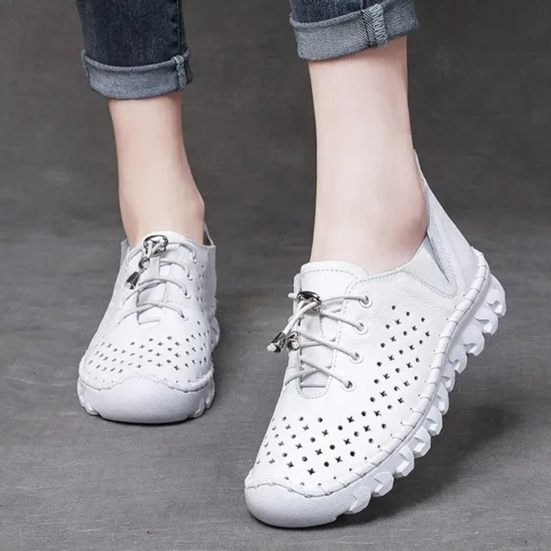 

2025 повседневные женские кроссовки из воловьей кожи, большие размеры, вулканизированная обувь, весенние туфли из натуральной кожи для скейтбординга, женские спортивные белые туфли