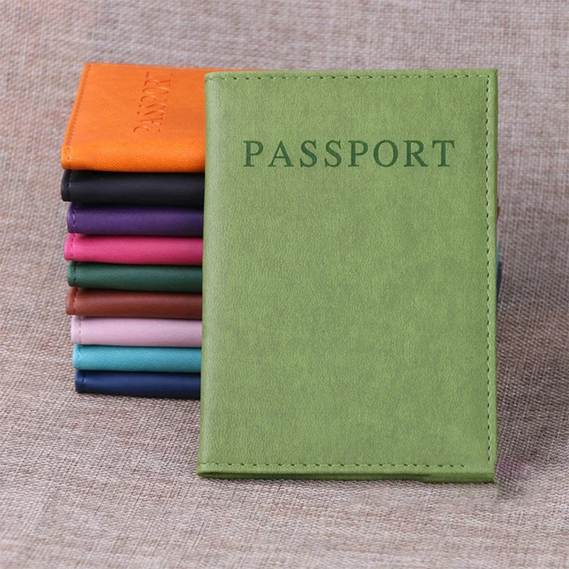 Porta pasaporte de PU para mujer, modelos de pareja, funda para pasaporte de viaje para niñas, tarjetero Unisex, tarjetero para hombre, 1 ud.