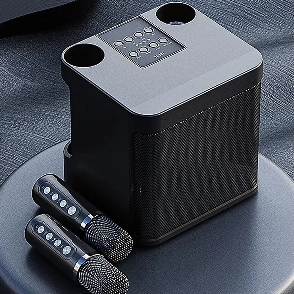 

100W High-power Portable Professional Karaoke Dual Microphone Bluetooth-compatible Speaker Outdoor Family Party Karaoke Box