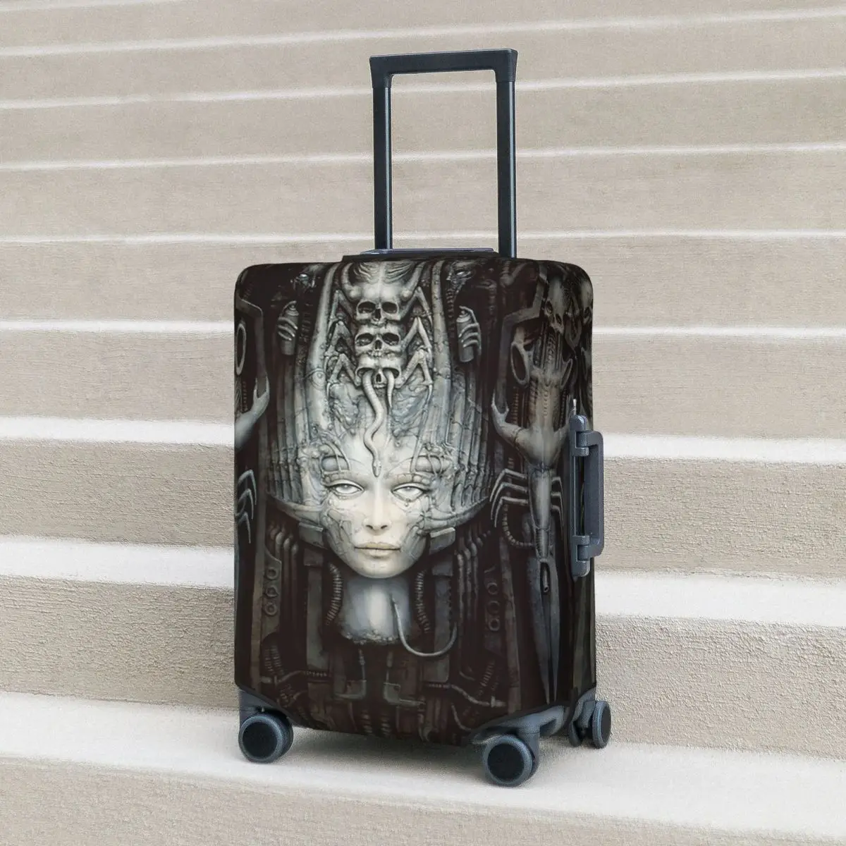 

Hr Giger - Li - Painting Suitcase Cover Protection Elastic Travel Luggage Protector Covers for 18-32 Inch
