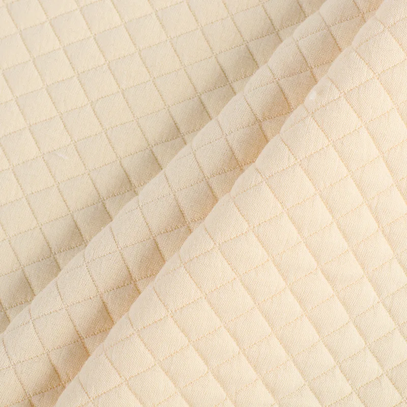 160x45cm 95% Polyester 5% Spandex Diamond Grid Air Layer Solid Color Fabric For Pillowcase Hoodies Handmade DIY Fabric TJ20958