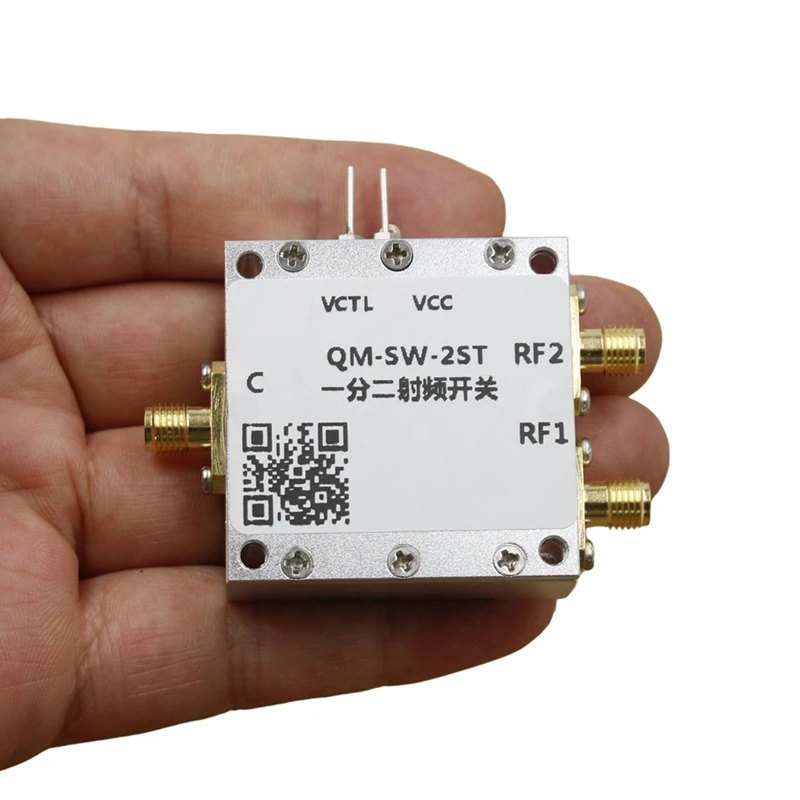 RF Um Fora Dois Interruptor De Seleção, Alto Isolamento, Microondas Eletrônico, SPDT, 0.1 a 6Ghz