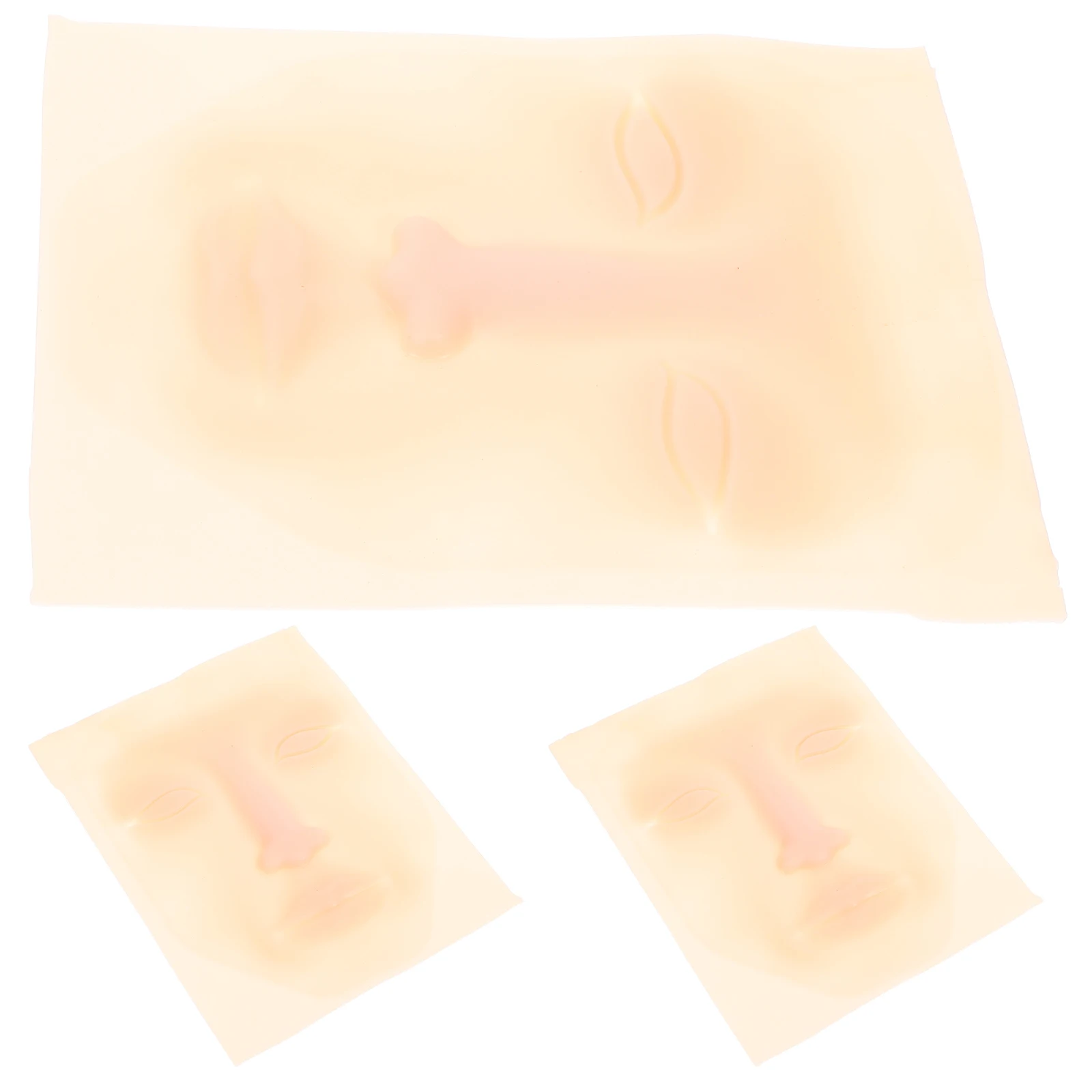 

3pcs 3D Silicone Practice Skin Makeup Faces Realistic Touch For Microblading Microblading Practice Skin Drawing Face