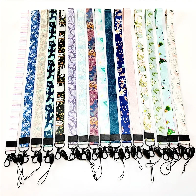 Lanyard Keychain Rope Mobile Phone Neckband Lanyard Key ID Card USB Badge Clip DIY Lasso Lanyard Kawaii Lanyards